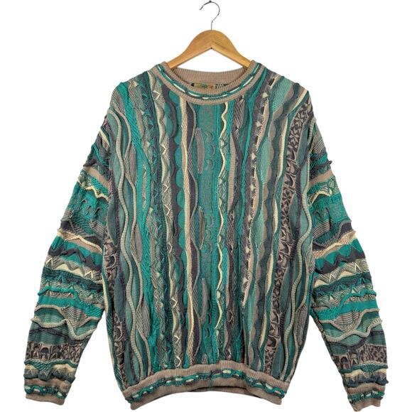 Vintage Coogi 3D Knit Textured Sweater M